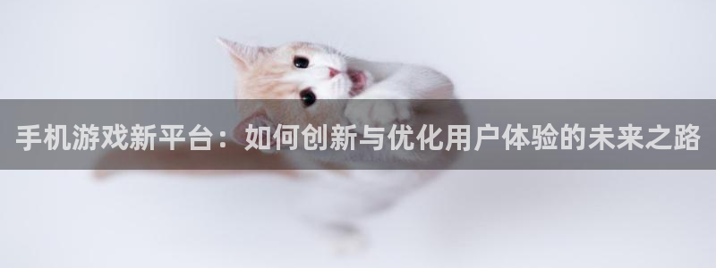 V8娱乐登录：手机游戏新平台：如何创新与优化用户体验的未来之